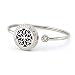 AZORA Flower Aromatherapy Essential Oils Diffuser Bracelet Stainless Steel Metal Mesh Locket Bangle Jewerlry