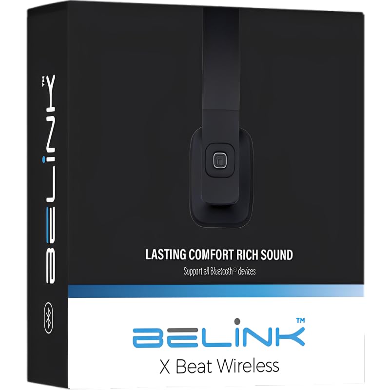 BeLink X Beat Wireless Foldable Headphones Limited Black