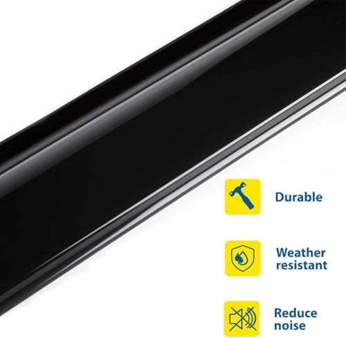 Side Window Visors rain Guards Vent Deflectors Compatible with Dodge Ram 1500 Crew Cab 2009-2018, Ram 2500/3500 Crew/Mega 2010-2025, 2019-2024 Ram 1500 Classic Crew, Window Rain Guard 94109 by JUUCELY - Image 8