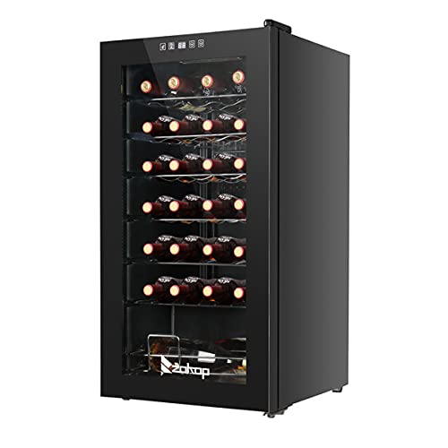 ZOKOP db769971-d01a-4fee-93b9-1a553467c8d8 2.8 cu ft Wine Cooler Black