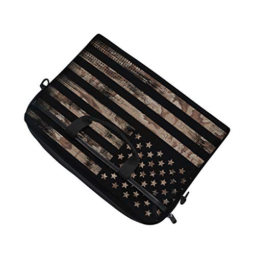 Mrmian American Usa Flag With Desert Camouflage Laptop Case Bag Sleeve Portable/Crossbody Messenger Briefcase Convertible W/Strap Pocket For Macbook Air/Pro Surface Dell Asus Hp Lenovo 15-15.4 Inch #TOP4