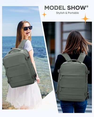 Image of Large Travel Backpack for Women Airline Approved Carry on Backpack for Airplanes Mochila De Viaje Spirit Airlines Personal Item Bag 18x14x8 Personal Item Travel Bag Backpack for Traveling on Airplane