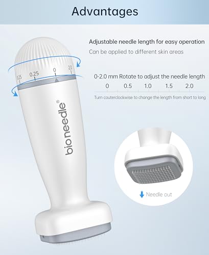 Image of Bio120 Professional Microneedling -Bio120 Derma Stamp - Adjustable Microneedling Tool for Hair Growth & Skincare Treatment | Portable Micorneedling Treatment
