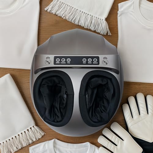 REAL MADRID | RM COMFORT Masajeador eléctrico de pies oficial del REAL MADRID | Masaje 360º con Presoterapia I Compresión | Circulación de pies cansados | Panel de control sencillo - imagen 9