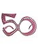 Produktbild Folat 00752 - Brille mit Diamanten - rosa - Zahl 50