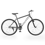 Outroad 26 Inch Comfort Mountain Bike,1-Speed/High-Carbon Steel Adult Bike with V Brakes, Adjustable Ergonomic Seat Bicycle for Men and Women, X5-Black