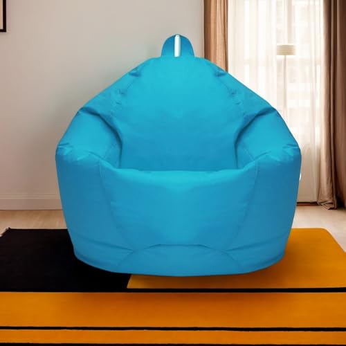 Cubierta Puf Solo Terciopelo Engrosado Suave Lavable Elástico Cremallera Color Sólido Sin Relleno Fácil Quitar Juegos Bolsa Frijoles Almacenamiento Juguetes Blandos,H,70 * 80 cm