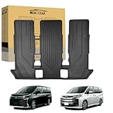 MENIIKAR トヨタ 新型 ヴォクシー ノア 90系 7人乗りハイブリッド/ガソリン車 フロアマット TOYOTA VOXY NOAH 3d立体カーマット 防水 滑り防止 耐汚れ TPE素材 カスタムパーツ (フロアマット(3列目))