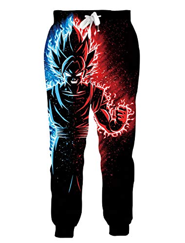 Ocsoc Men Dragon Ball Z Joggers Sweatpant 3D Anime Print Trousers Jogging Pants