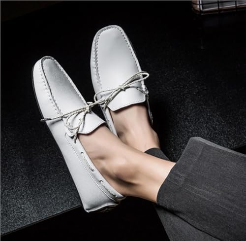 Mens Loafers Square Toe Faux Leather Driving Moccasins Boat Shoes Comfortable Anti-Slip Flexible Prom Outdoor Slip On3