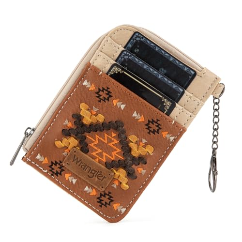 Image of Wrangler Western Card Wallet for Women Aztec Credit Card Holder for Women