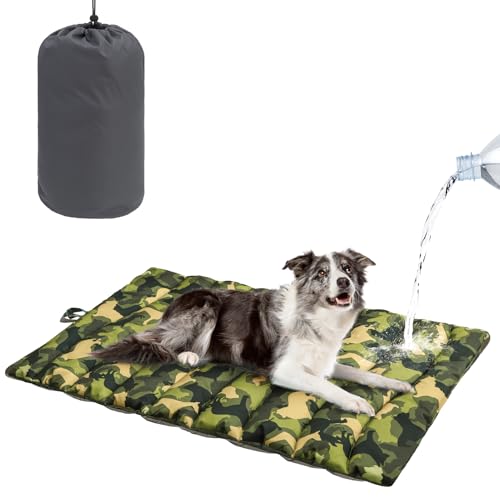 BEAUTYZOO Outdoor Dog Bed Waterproof, Portable Camping Puppy Mat Reversible