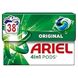 Ariel 4in1 PODS®, Washing Liquid Laundry Detergent Capsules 38 Washes, Original, Stain & Odour Removal in 1 Wash, Great Even In Cold & Short