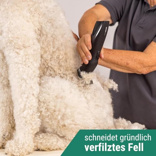 Agrarzone Edition Wahl Moser Max Go Hundeschermaschine mit Aufsteckkamm-Set - Kraftvolle Akku Schermaschine Hund & Katze - 180min Akkulaufzeit - Langhaar Hundehaarschneidemaschine MaxGo