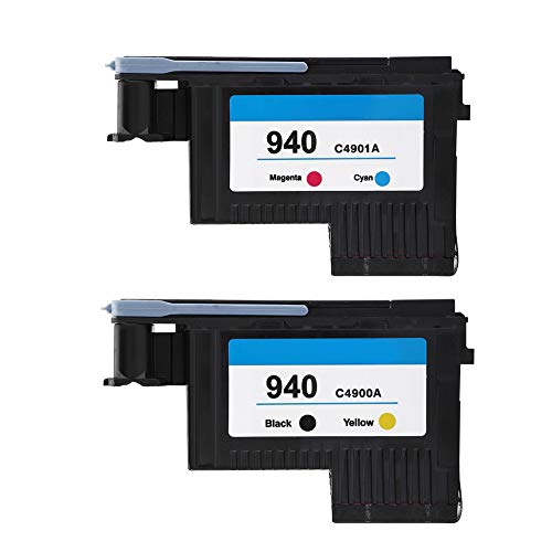 Replacement Printhead for 940 Series Printer, Suitable for Officejet pro8000/8500/8500A Printer (Black and yellow + red and blue)