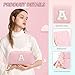 AIBFRID Birthday Gifts for Women Her,Travel Cute Makeup Bag,Large Capacity Cosmetic Bags for Women Makeup Pouch PU Leather Waterproof Cosmetic Bag (A, Pink)