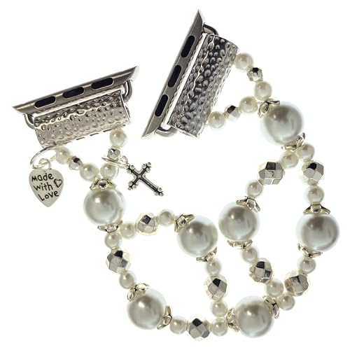 Beaded Band for Apple Watch | Handmade | Customizable | Stretch Band for Apple Watch | Accessories for Apple Watch | Stretch Band for iWatch | Watch Band Strap | Stretch Band | X-Pattern | MLJ 510