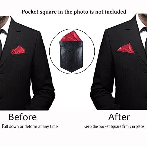 Image of Pocket Square Holder Leather Pocket Square Holder for Men's Suit Handkerchief