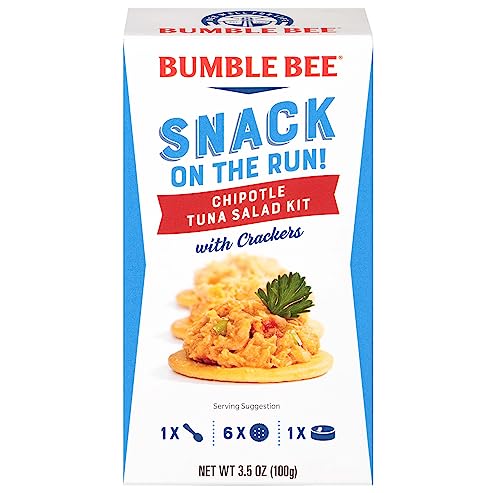 Bumble Bee Snack On The Run Chipotle Tuna Salad With Crackers Kit , Ready To Eat Spoon Included Wild Caught Tuna Shelf Stable & Convenient Protein Snack- 3.5 Oz (Pack Of 12) #TOP17