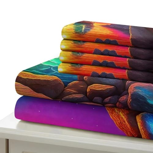 Voilier ensemble de lit 200x200 microfibre avec housses d'oreillers