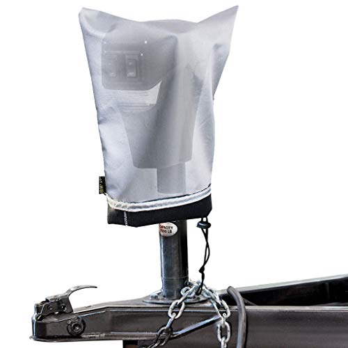 Mr.you Universal Rv & Trailer Covers,Camper Electric Tongue Jack Cover Heavy Duty Waterproof (Silver) #TOP6