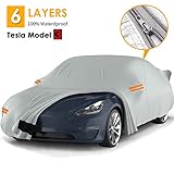 🚗 Mit belüftetem Netz und Ladeanschluss - Bei heißem Wetter schaltet Ihr Tesla Model 3 die Klimaanlage automatisch ein, um den Akku vor Überhitzung zu schützen. Das belüftete Netz hält den Luftstrom aufrecht und Ihre Batterie ist ordnungsgemäß konditioniert. Durch die integrierte Öffnung mit Reißverschluss für den Ladeanschluss kann Ihre Limousine aufgeladen werden, ohne dass die vollständige Abdeckung des Fahrzeugs abgenommen werden muss.