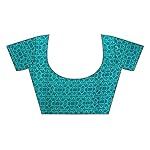 Yashika-Womens-Jacquard-Georgette-Saree-Echo-Blue