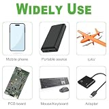 DAOKAI Krótki płaski kabel USB-C, ultracienki płaski kabel zasilający USB-C 2.0 typu C, podwójny kąt 90 stopni, szybkie ładowanie 65 W (75 mm + 150 mm) do laptopa, tabletu (2 sztuki)
