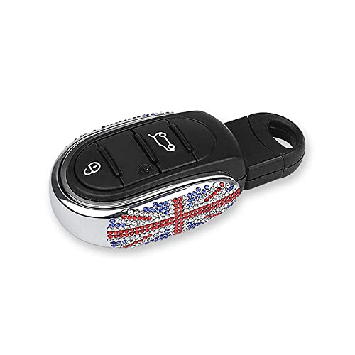 Heinmo Capa para chave porta-chaves capa de substituição para chave capa para chave para Cooper F55 F56 Clubman Countryman (U SV Red Jack)