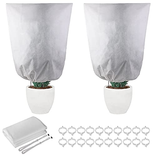 Wisolt 2 pcs Cubierta para Plantas Protección Funda Protección contra Heladas para Plantas de Invierno Bolsas de protección para Proteger Las...