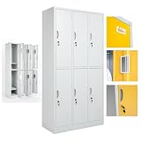 Vendooh! - ARMADIETTI SPOGLIATOIO IN METALLO 90X180X42-6 ANTE SOVRAPPOSTE