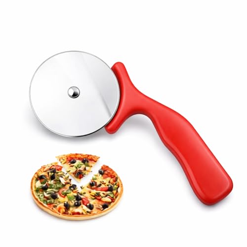 Image of Pizza Cutter Wheel Stainless Steel Pizza & Pastry Cutter with Ergonomic Handle for Kitchen Use - (Pack of - 1)