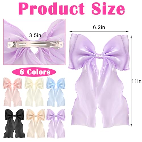 6PCS Lazos de Pelo para Mujer Clips de Metal miniatura 2