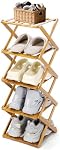 Foldable Shoe Rack, Standing Shoe Storage Shelf, Space Saving Folding Shoes Standing Organizer for Entryway Closet Bedroom Hallway (5 Layers, Color)