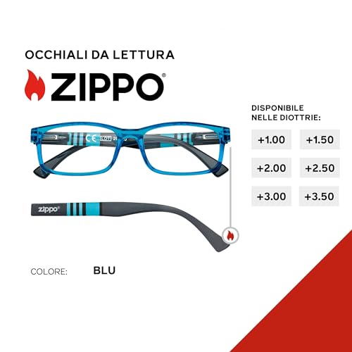 Zippo Occhiali Lettura Azzurri Deco +3.00 B25 - 2