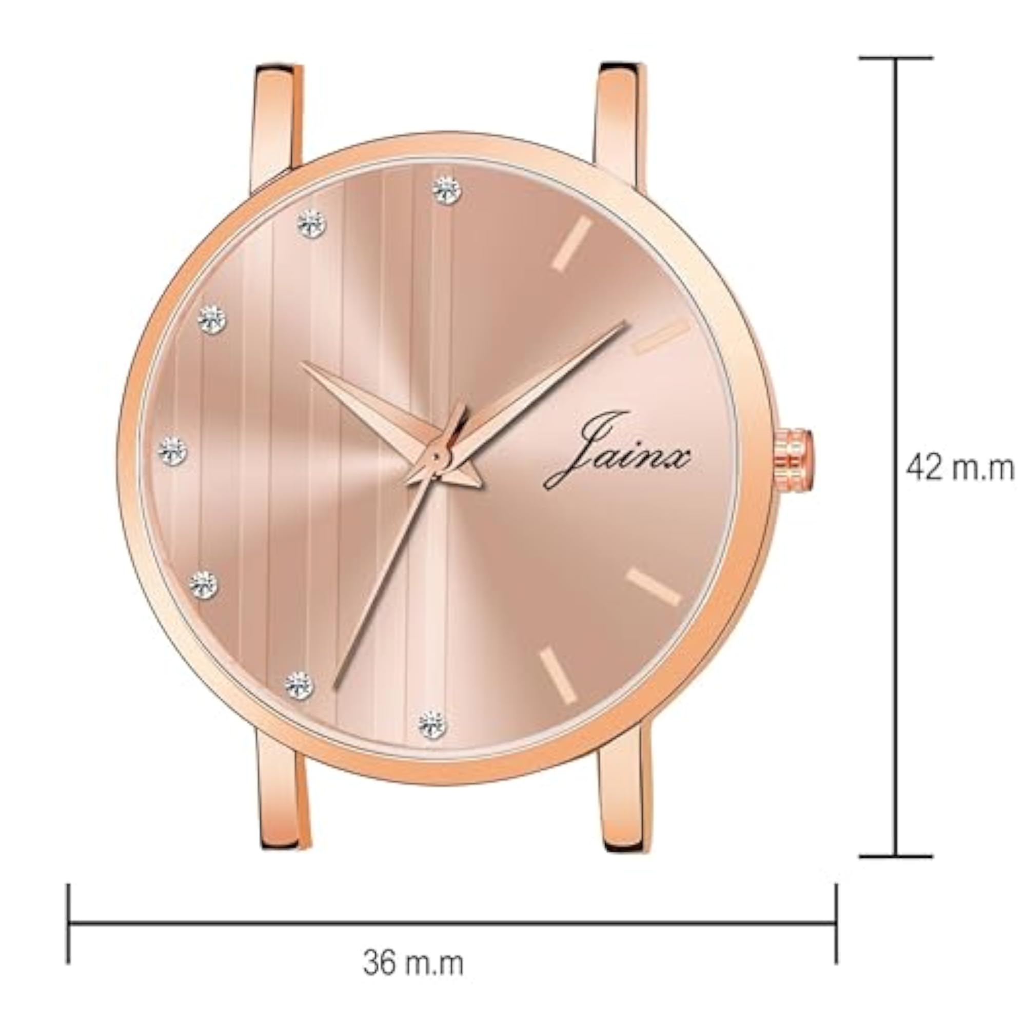 Women's Rose Gold Mesh Chain Analog Wrist Watch, Elegant Colors