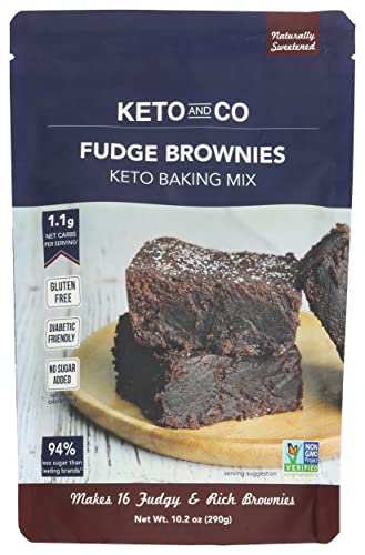 Keto And Co, Brownie Mix Fudge Keto, 10.2 Ounce