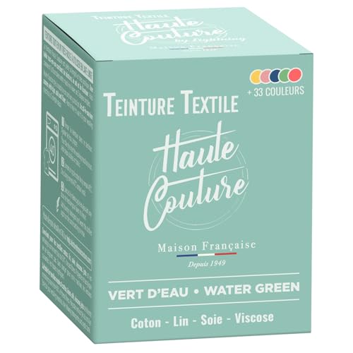Haute Couture - Teinture Textile Vert d'Eau - 350g Tout-en-un - Prêt à l'emploi pour Vêtements et Tissus