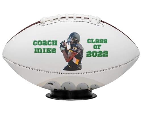Personalized Football Coach Championship Team Name for Sports Fans Customized College Football Team Photo Game Accessories for Son from Dad Mom Custom Sports Ball Fans Picture Accessories