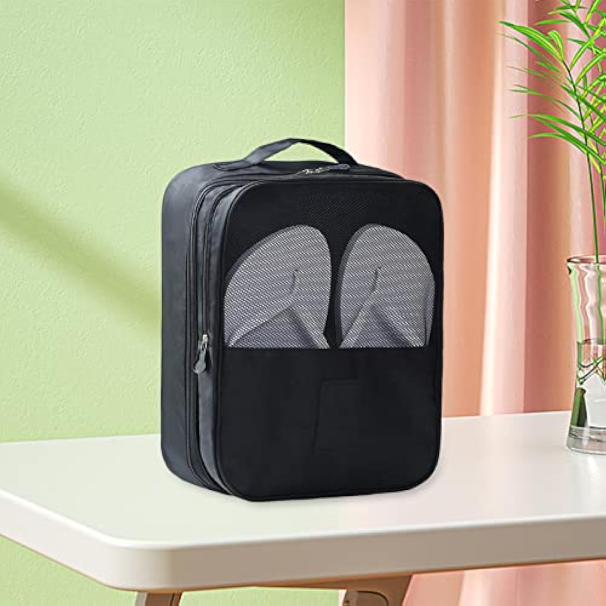 Dual Zipper Foldable Sneakers Storage Bag for Camping