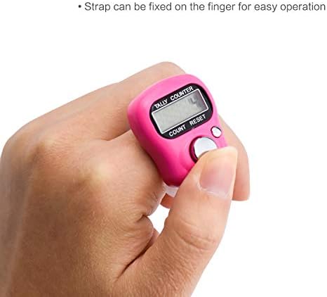 COCOCITY 10 pcs Finger Counter, 5 Colors Digital LED Electronic Finger Counter, Mechanical Manual Clicker Number Lap Tracker Counter