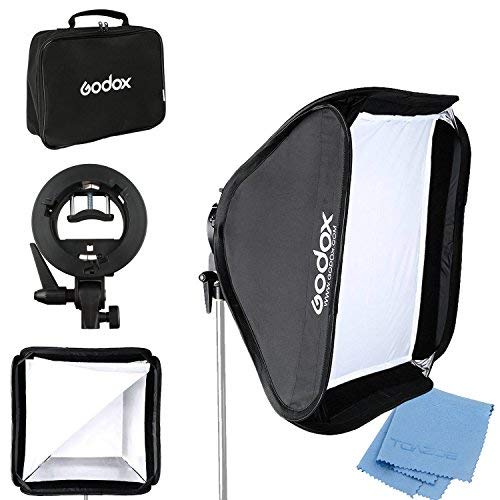 Godox 24"X 24" 60Cmx60Cm Foldable Universal Softbox With S Style Speedlite Bracket For Flash Bowens Elinchrom Mount Accessories Direction Adjustable #TOP4