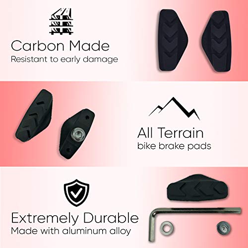 image for AIISAR Bike Brake Pads 2 Pairs of 50mm – Contemporary Designed C Sha