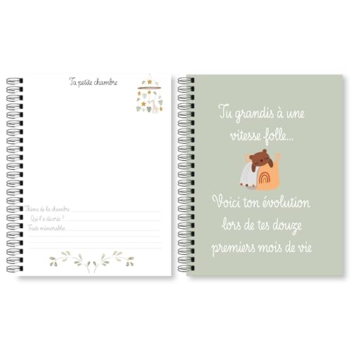 Livre de naissance Français pour Souvenirs - Journal pour première année Mémoire - Livre de bébé avec Illustrations de Qualité supérieure (Fraises) by LES IMPRESSIONS BOURG-ROYAL - Image 6