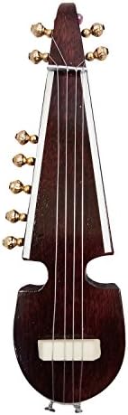 India Meets India - Handicraft Miniature Musical Instrument Rubab Fridge Magnet-Best for Gifting - By Awarded Indian Artisan -6.5" Inch(Mango Wood,Dark Brown) image 3
