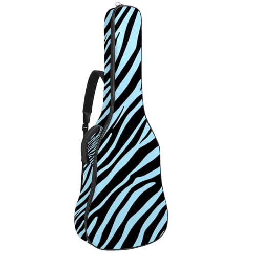 Housse de guitare 42 pouces pour musiciens nomades style zèbre multicolore