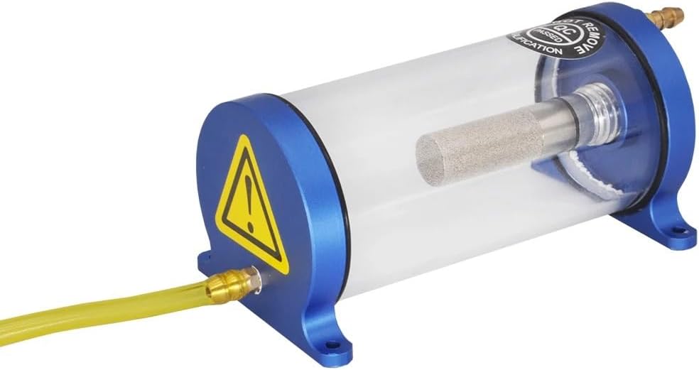 RC Transparent Turbine Fuel Tank Anti-Bubble 125ml 250ml, CNC Metal Cover, Oil-Resistant, for Fixed-Wing Airplane Boat Model | 1PC 250ml
