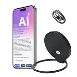 Registratore vocale digitale da 64 GB con magnete e supporto per cellulare, trascrizione e sintesi tramite chatGPT DeepSeek per 189 lingue, per lezioni, interviste e lezioni