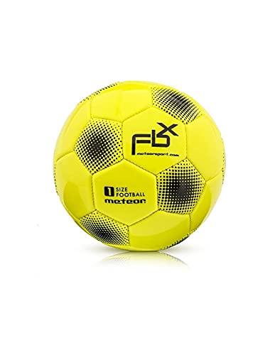 meteor - Football for Kids, Women & Men – Durable Machine-Stitched 32 Panels – Soft Non-Slip Rubber Ball for Indoor Training & Outdoor Matches – Latex Bladder & Butyl Valve
