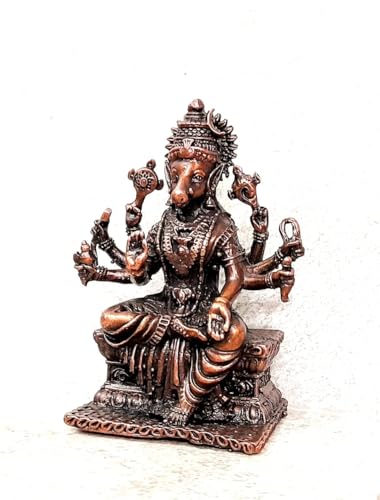 Image of Copper God Varahi, 2.7 inches, 200 Grams, Patina Antique Finish, Pack of 1 Piece